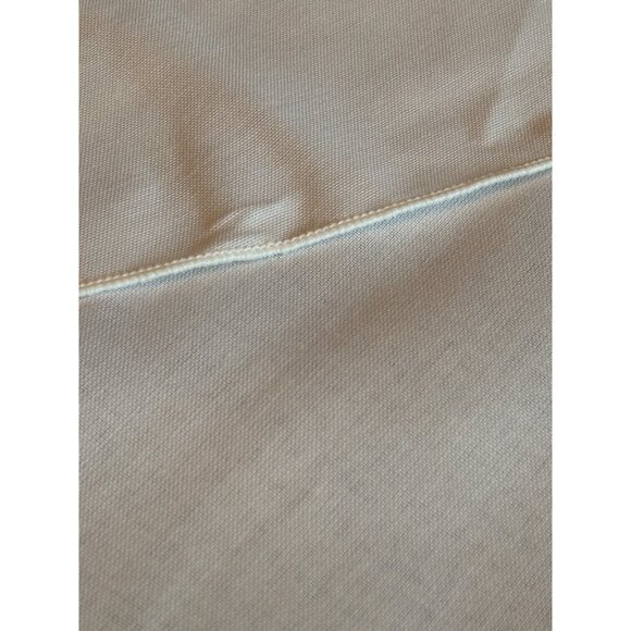 Vintage White Fabric Stripe Tablecloth 60x86 oval NWOP - Picture 6 of 6